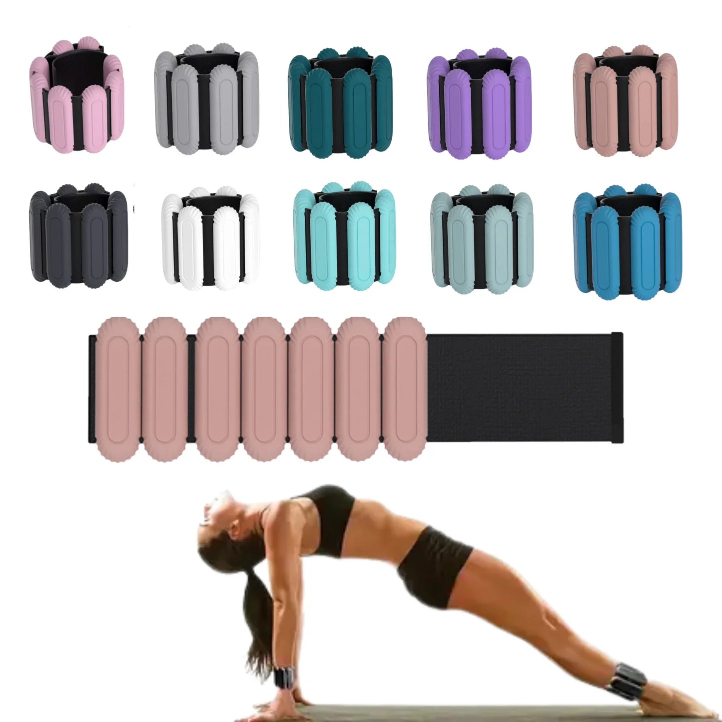 Adjustable Wrist Weight for Men and Women, for Home Gym Exercise, Walking, Running, Travel, Pilates, Yoga, Sports, Bar, Strength