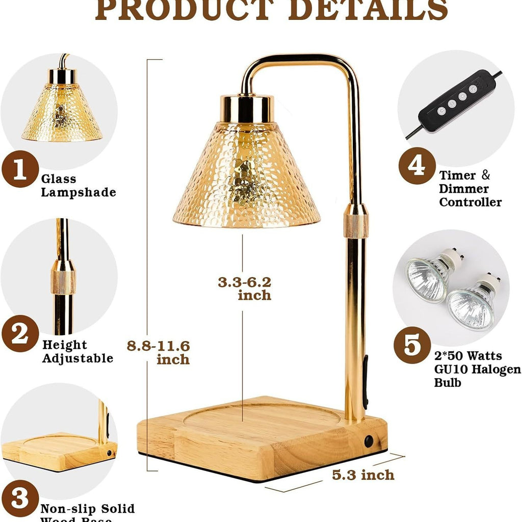 Dimmable Candle Warmer Lamp with Timer